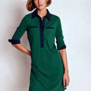 Georgina Ponte Dress-Green and Navy