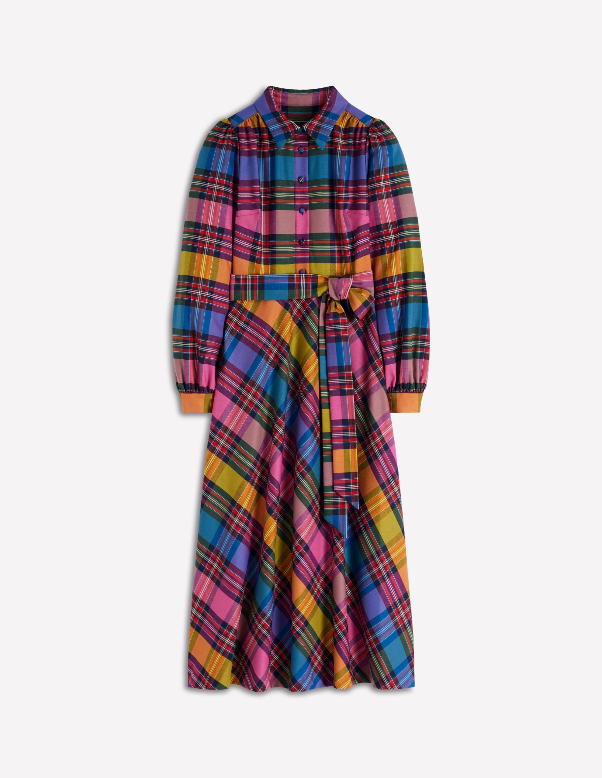 Vivienne Check Midi Dress-Multi. Blanket Check - Image 7