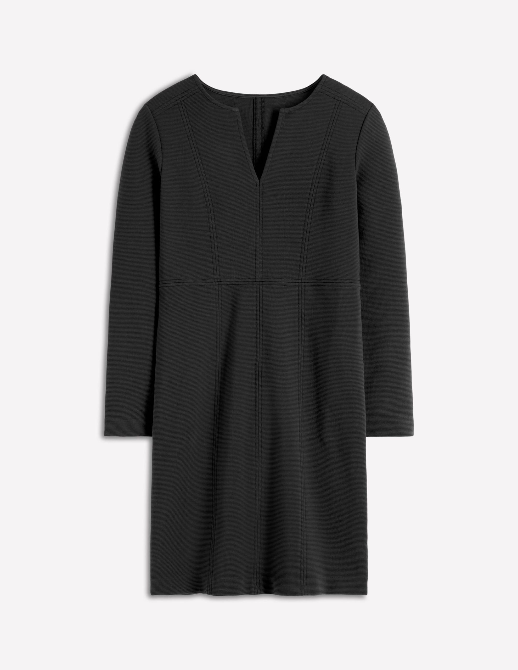 Colette Ottoman Shift Dress-Black - Image 5
