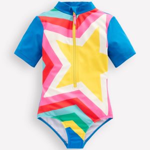 Short-sleeved Swimsuit-Multi Star