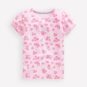 Short Sleeve Pointelle Top-Lotus Daisy