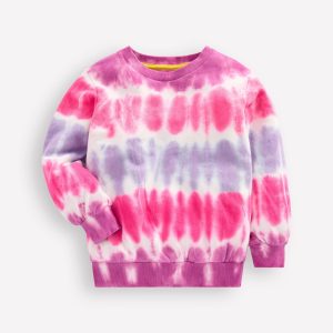 Printed Sweatshirt-Pink Tie Dye