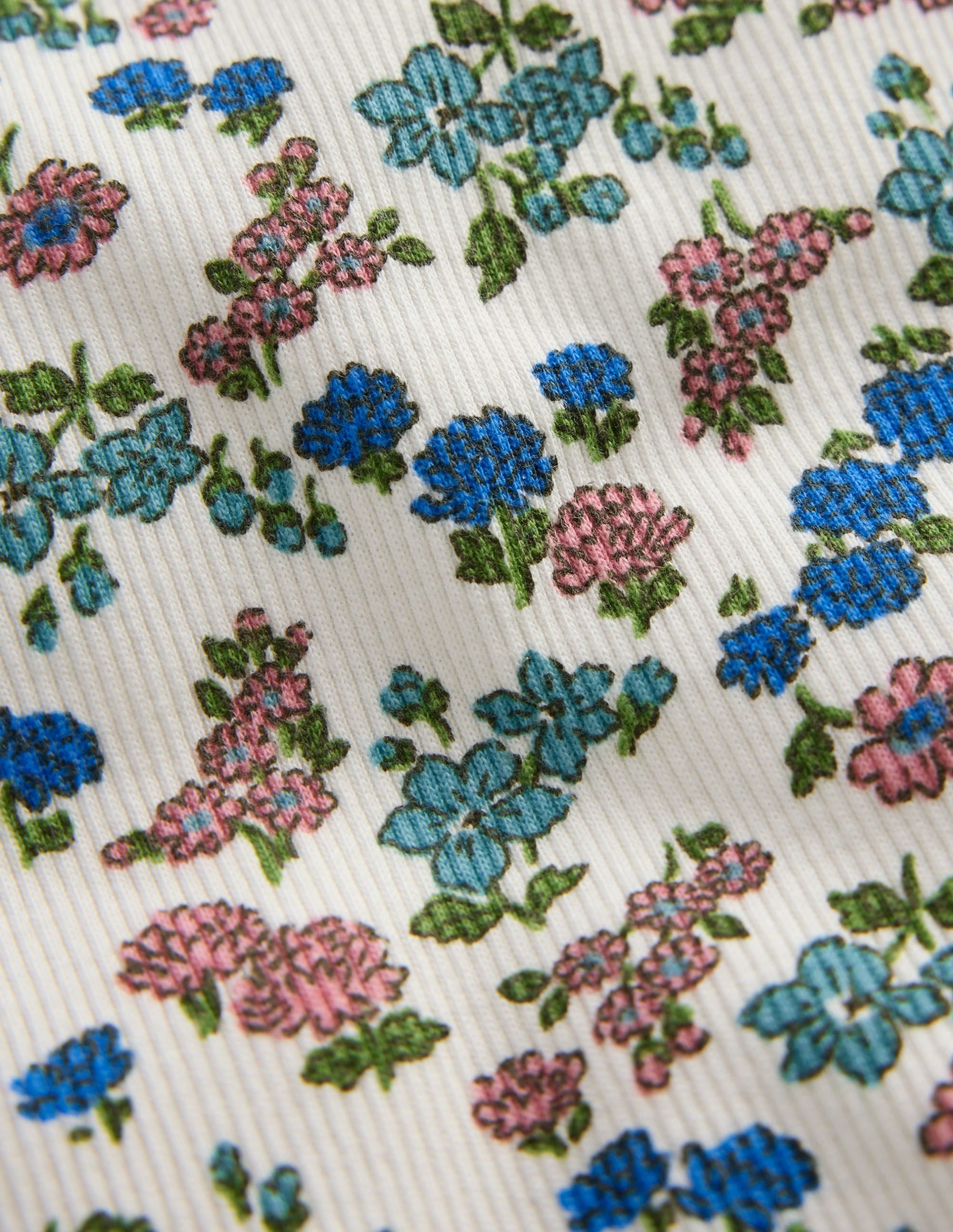 Ribbed Flared Legging-Soft Ivory Floral - Image 3