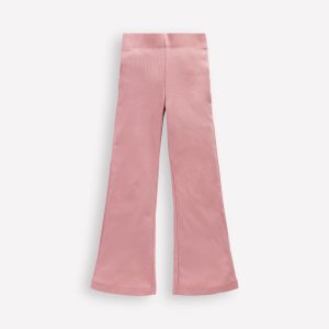 Ribbed Flared Legging-Vintage Pink