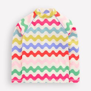 Sunsafe Patterned Rash Vest-Multi Wave