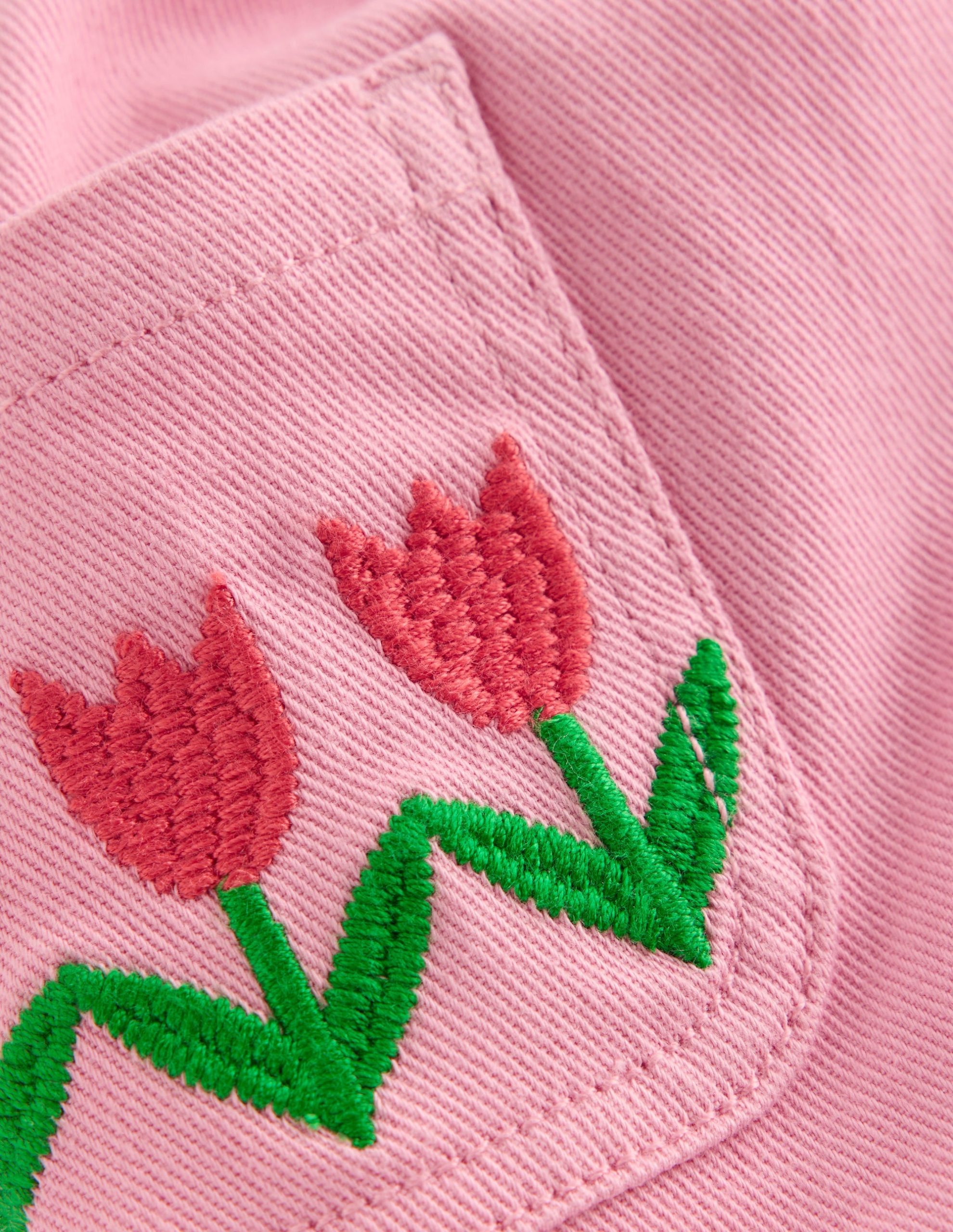 Wide Leg Pull-on-Pink Tulips - Image 6