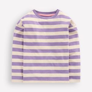 Relaxed Breton-Purple/Grey Marl Stripe