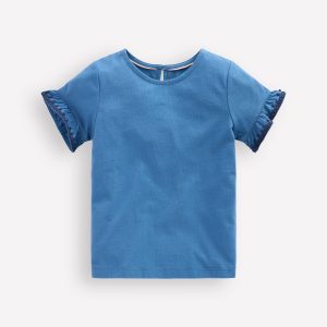 Ruffle Sleeve T-shirt-Delft