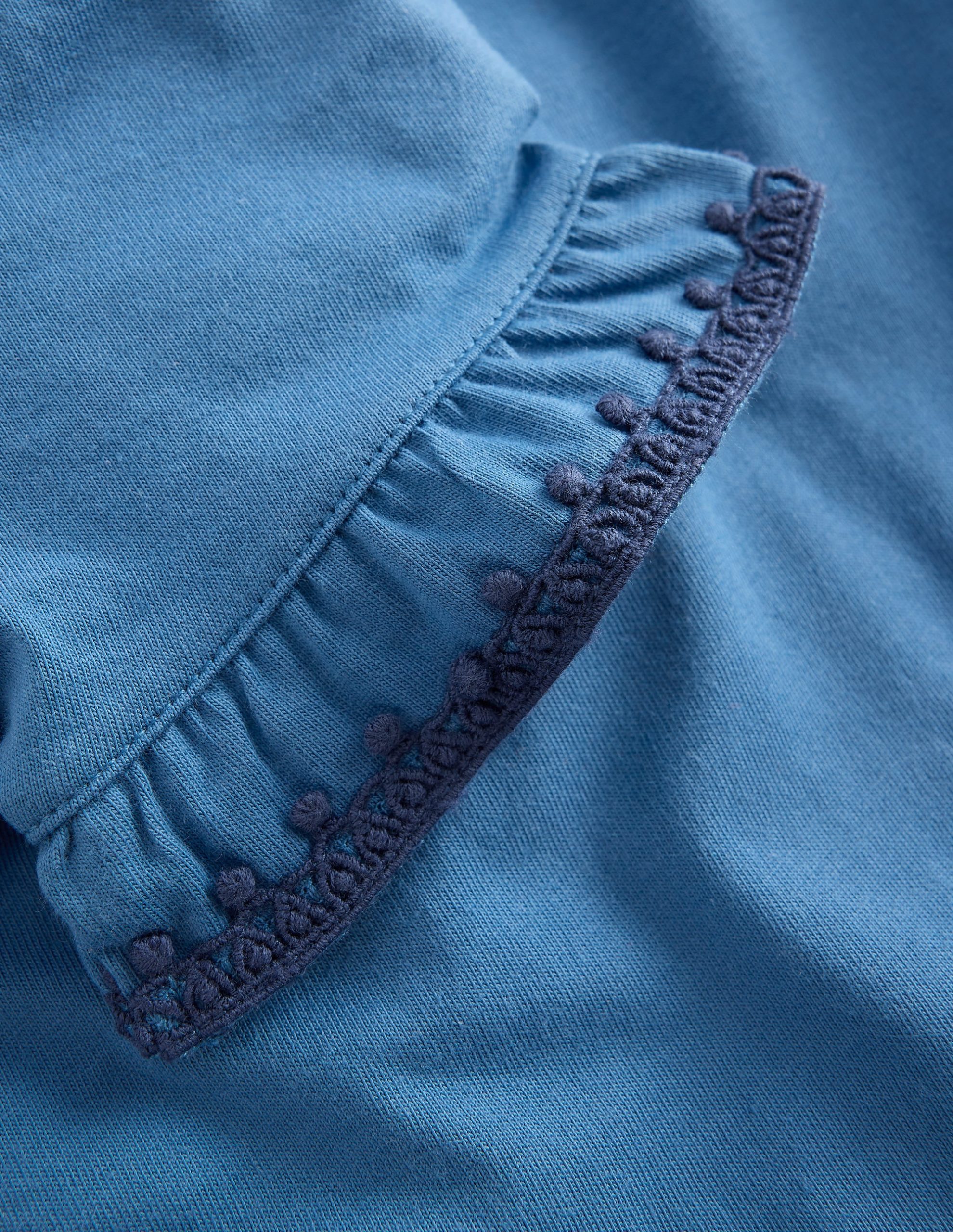 Ruffle Sleeve T-shirt-Delft - Image 3
