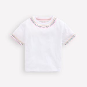 Relaxed Embroidered T-shirt-White