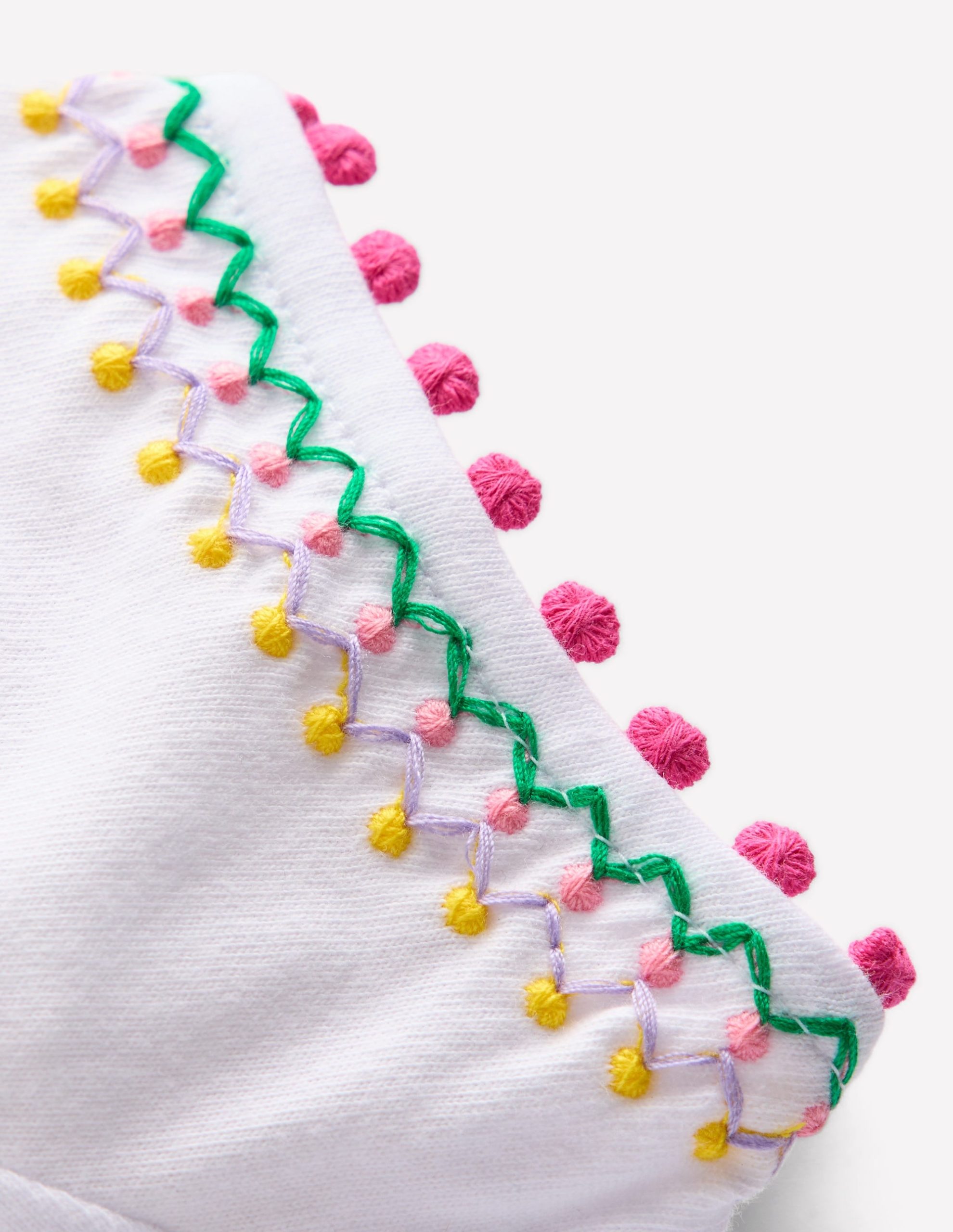 Puff Sleeve T-shirt-White - Image 3