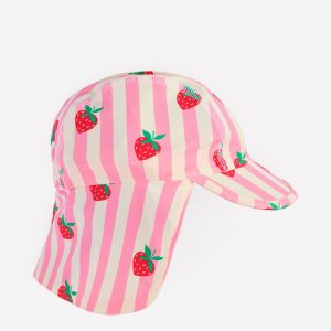 Fun Sun Safe Girls Hat-Pink Strawberry Stripe