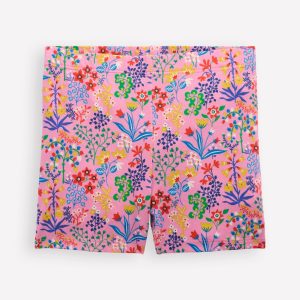 Cartwheel Shorts-Meadowsweet Pink Garden Floral