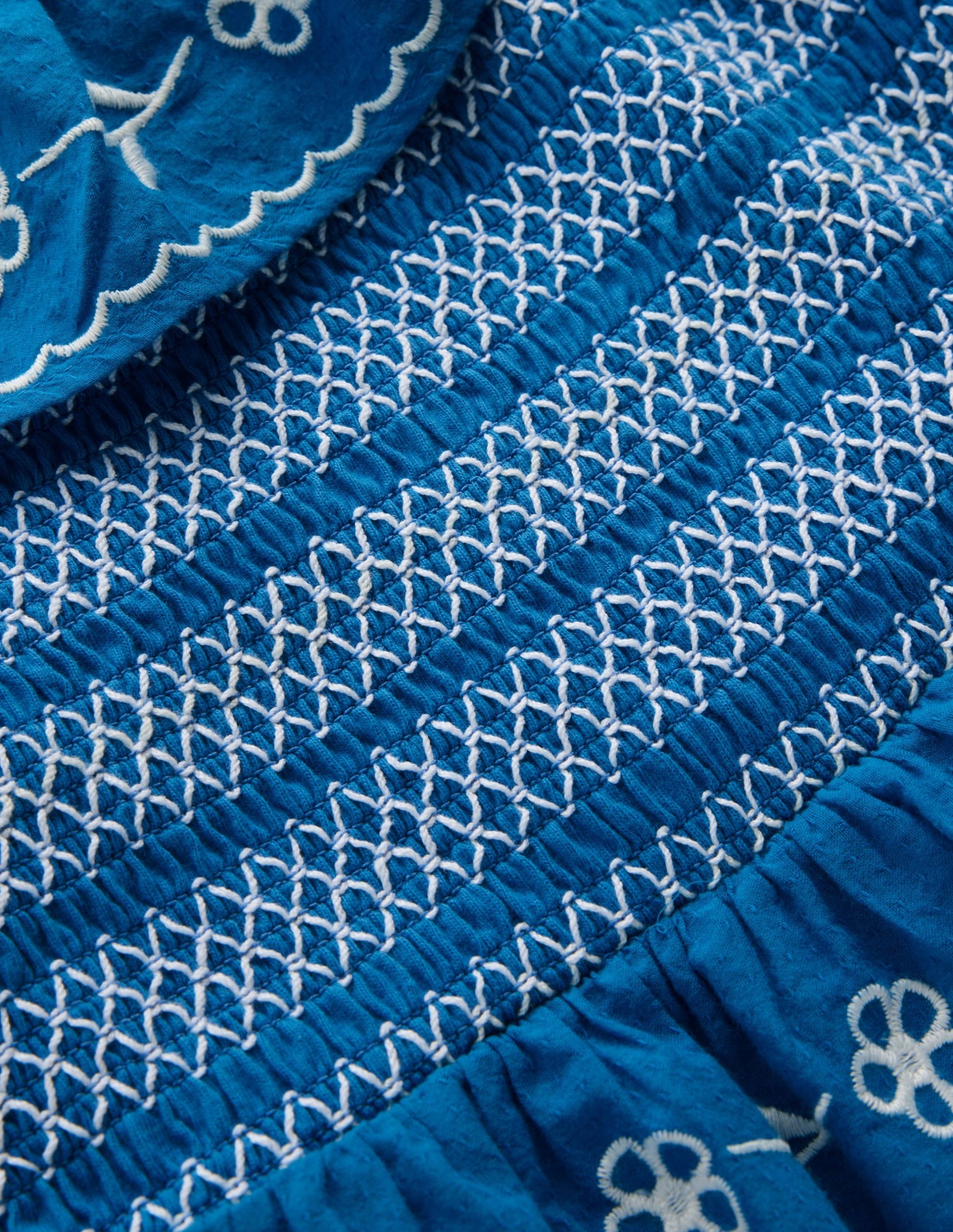 Jersey Embroidered Midi Dress-Kingfisher Blue - Image 6