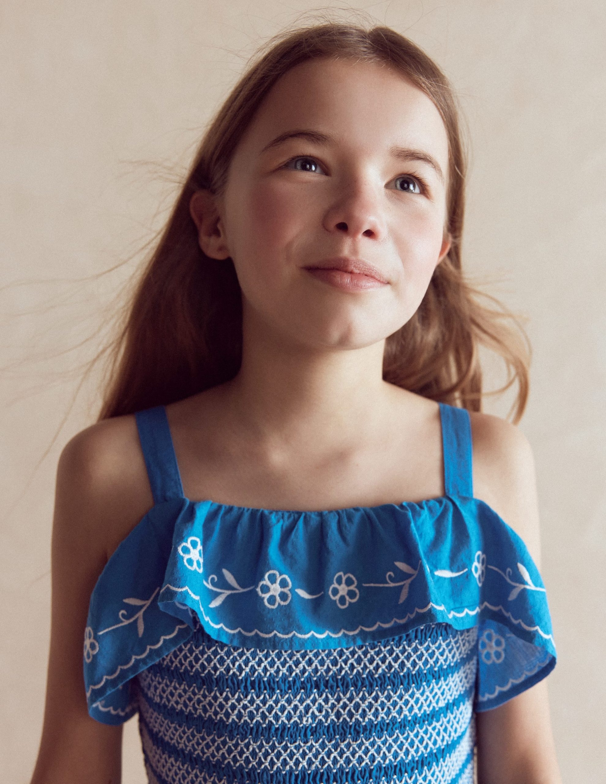 Jersey Embroidered Midi Dress-Kingfisher Blue - Image 2