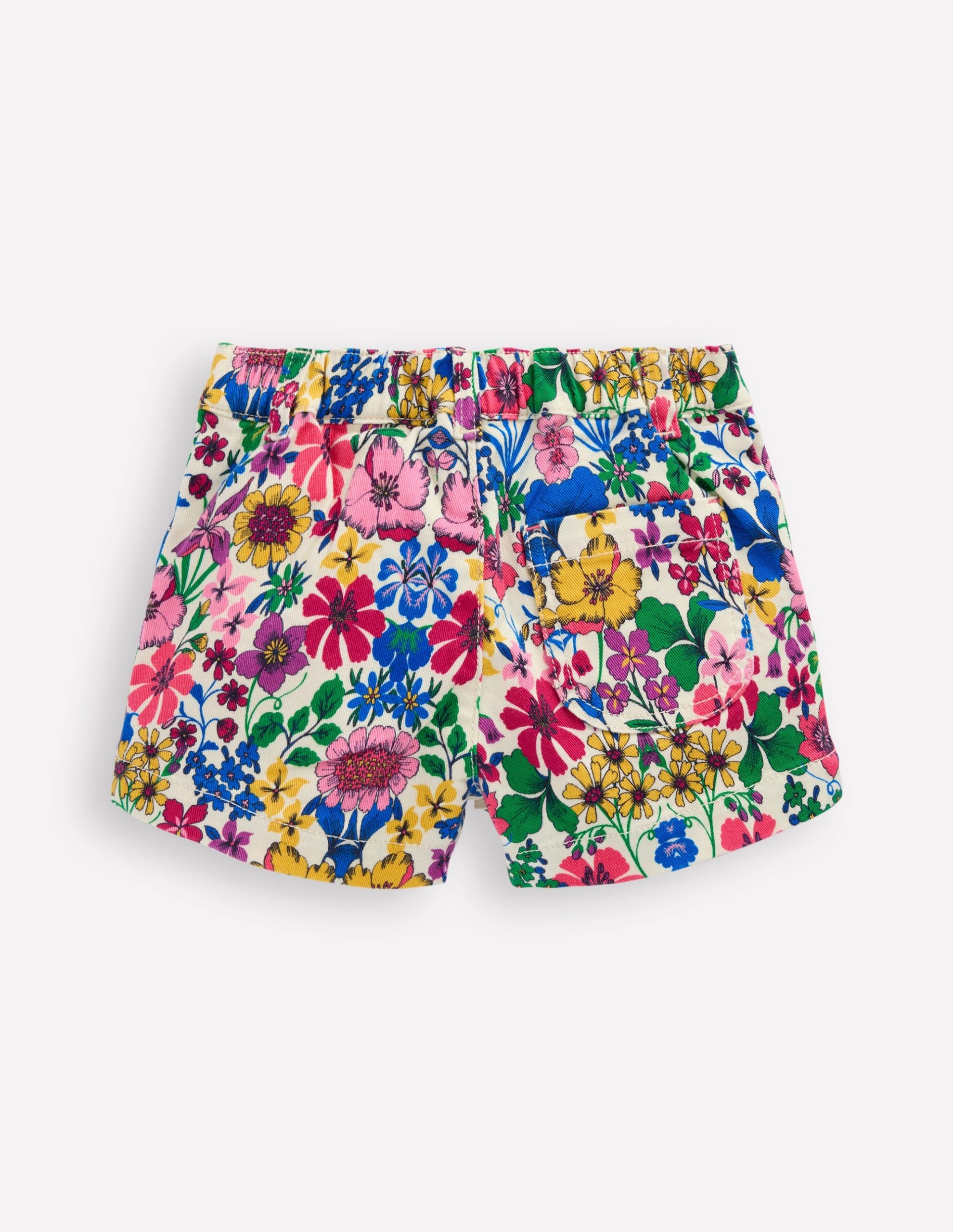 Patch Pocket Shorts-Multi Rainbow Floral - Image 2