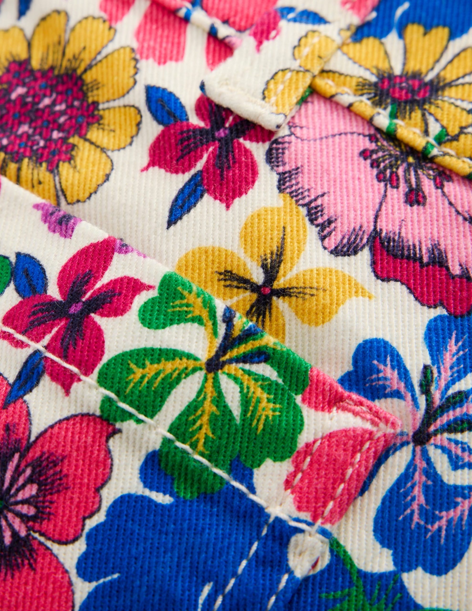 Patch Pocket Shorts-Multi Rainbow Floral - Image 3