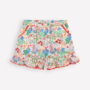 Frill Woven Shorts-Multi Floral
