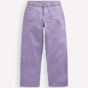 Patch Pocket Straight Jeans-Parma Violet Purple
