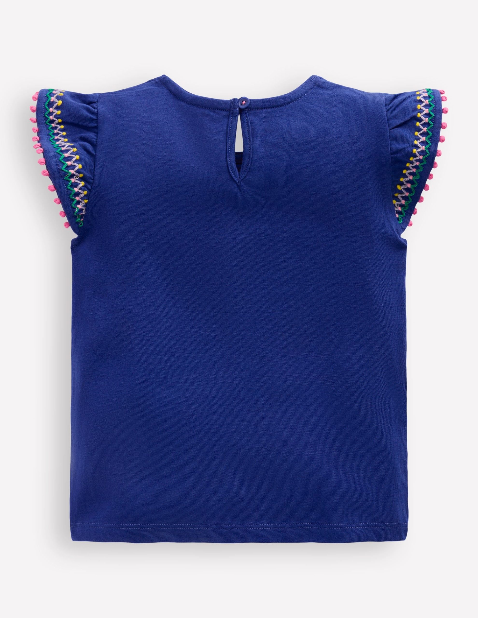 Flutter Sleeve Trim Top-Starboard Blue - Image 2