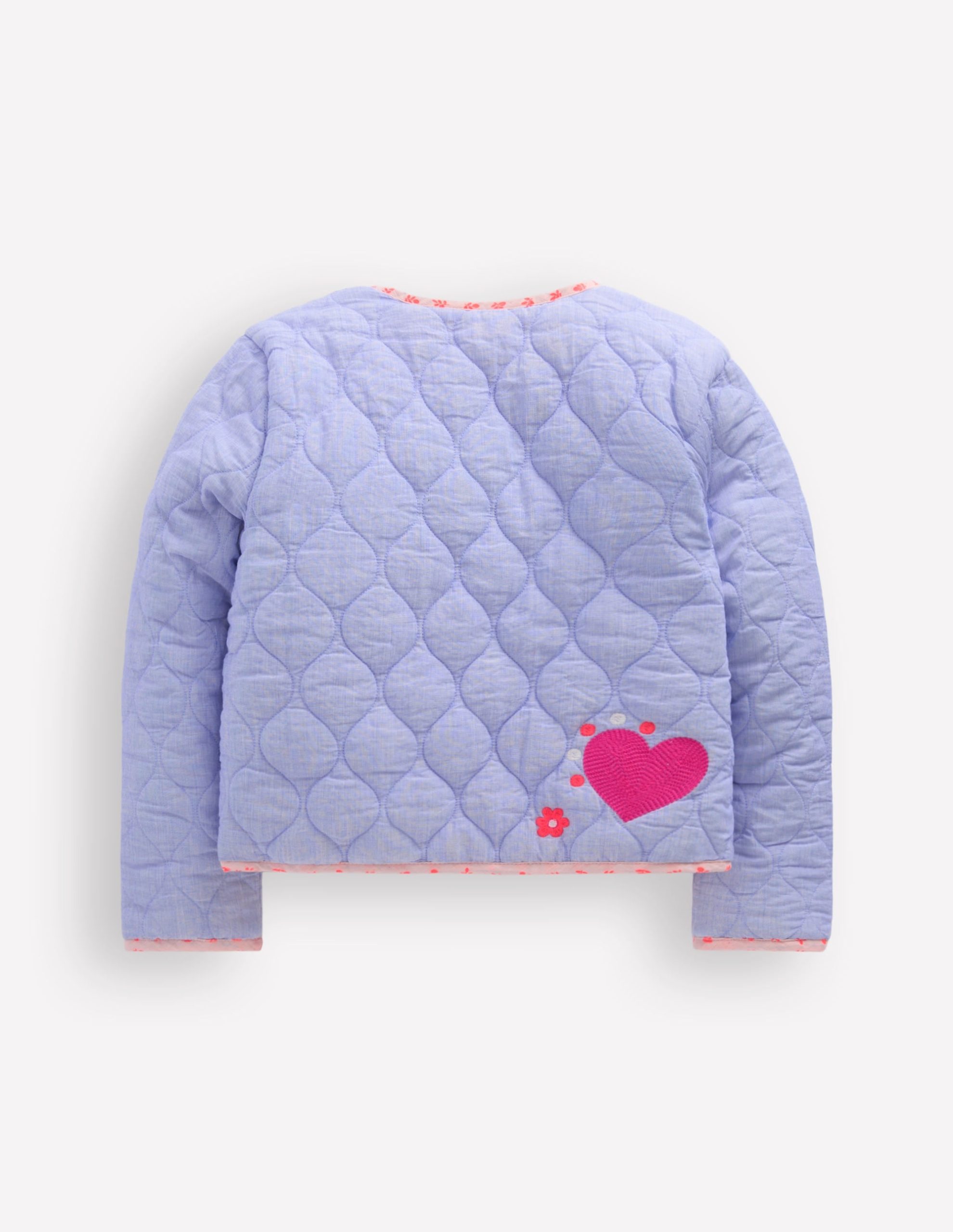 Reversible Quilted Jacket-Blue Embroidery - Image 2