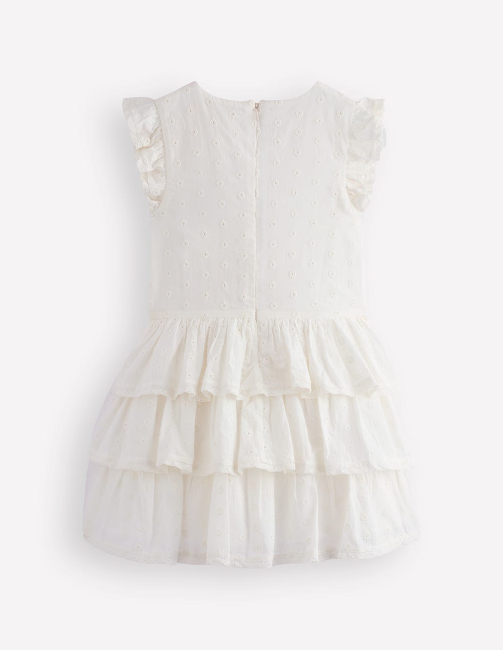 Pintuck Tiered Dress-Soft Ivory - Image 5