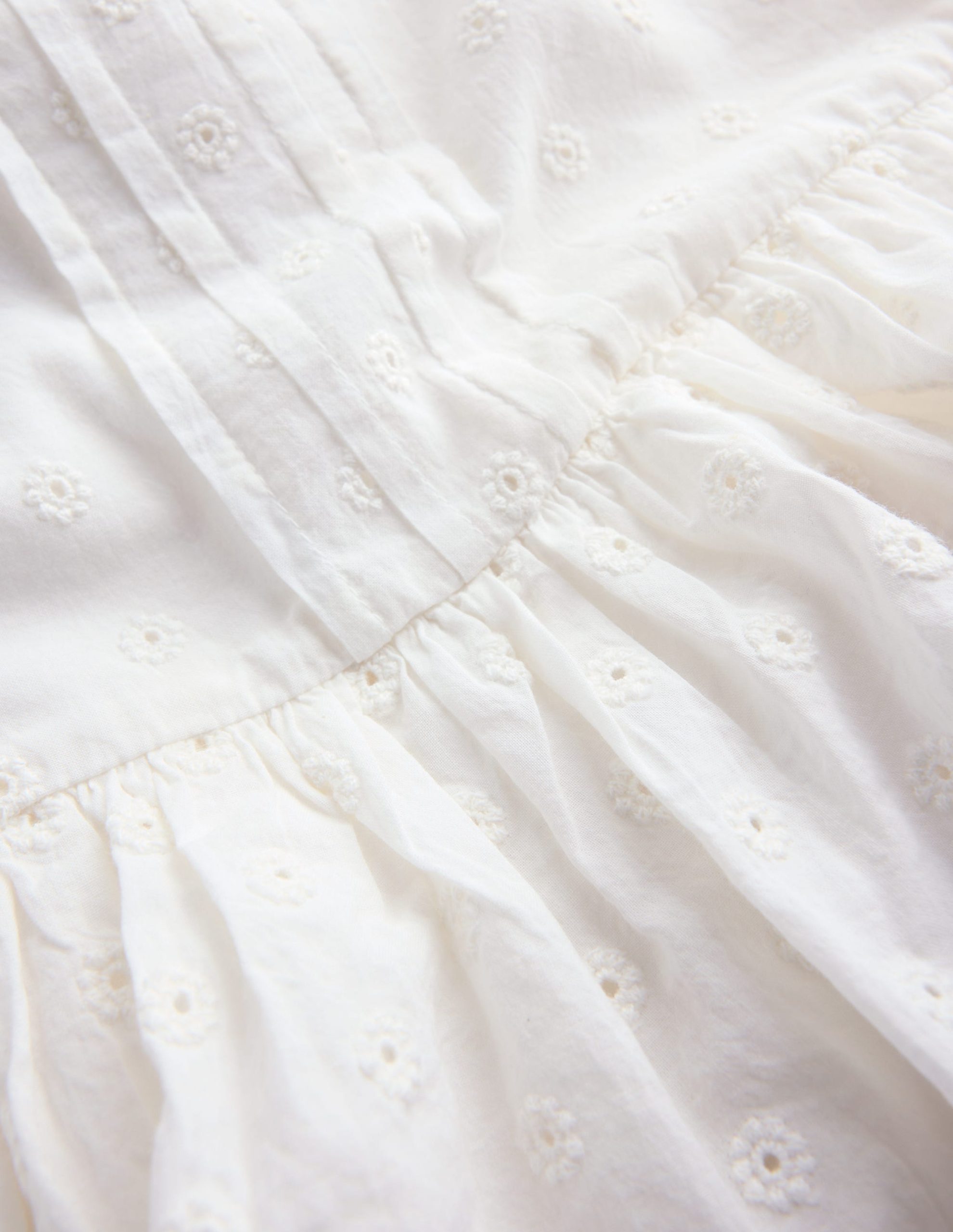 Pintuck Tiered Dress-Soft Ivory - Image 6