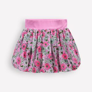 Bubble Hem Skirt-Water Lilly Pink Cornflower