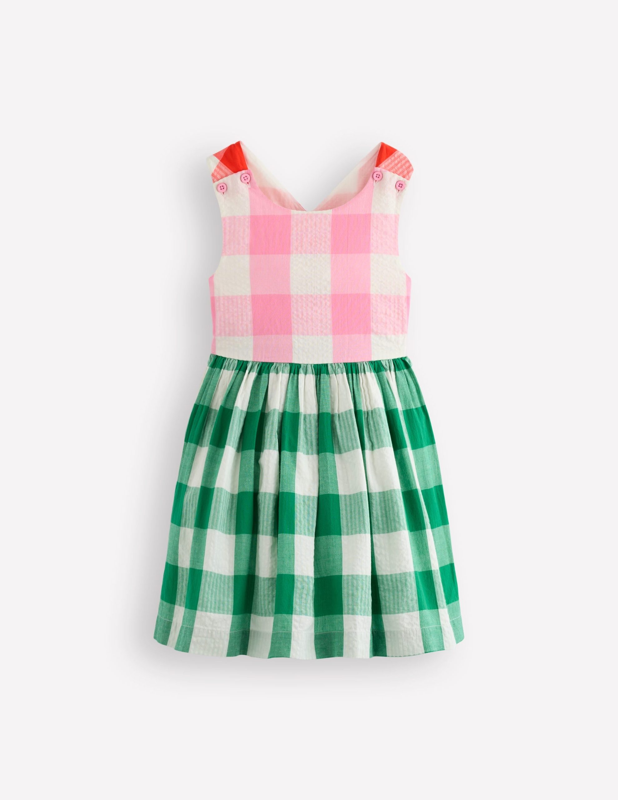 Harper Cross-Back Dress-Gingham Hotchpotch - Image 3