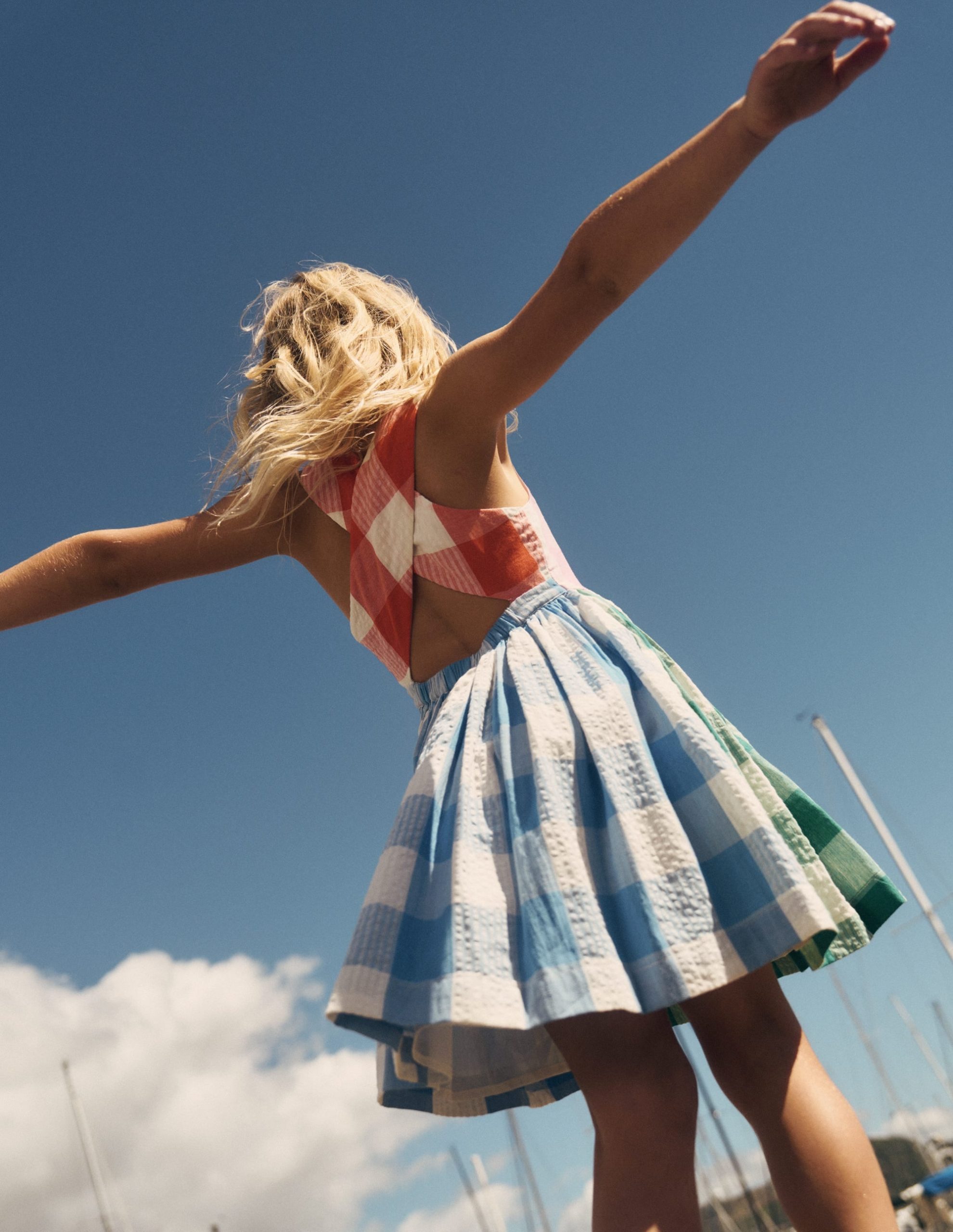 Harper Cross-Back Dress-Gingham Hotchpotch - Image 2