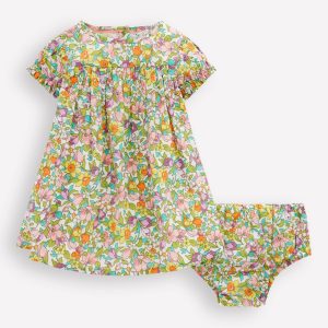Gathered Woven Dress-Multi Florabunda