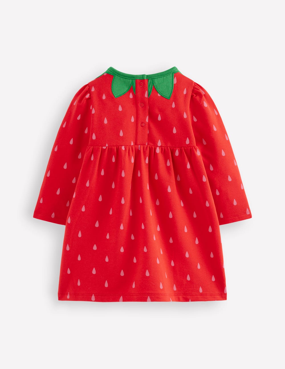 Novelty Sweatshirt Dress-Strawberry Tart Red - Image 2