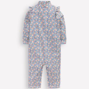Girls Sun Safe Surfsuit-Stripe Cherries