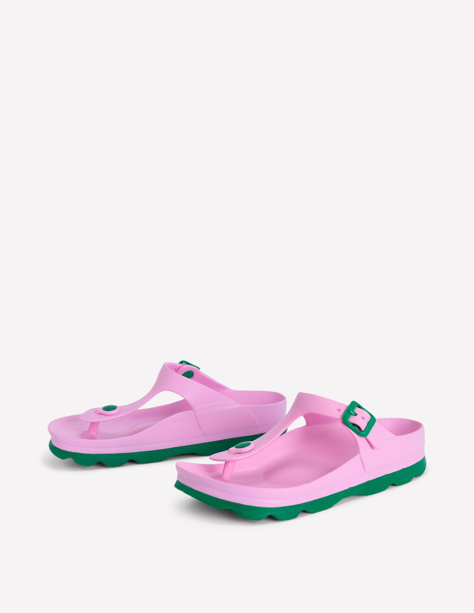 Lyla Toe Post Sandals-Pink/Green - Image 4