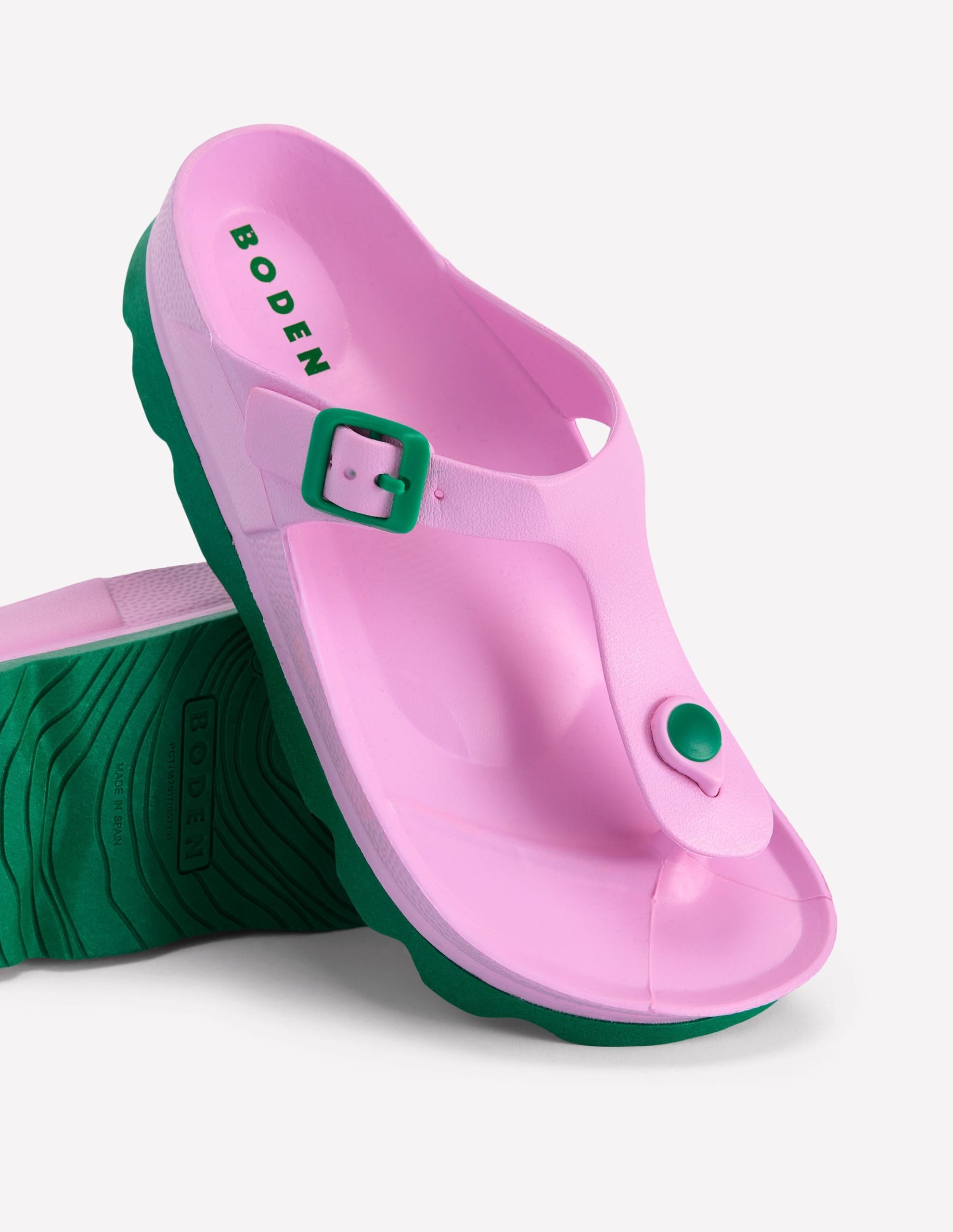 Lyla Toe Post Sandals-Pink/Green - Image 5