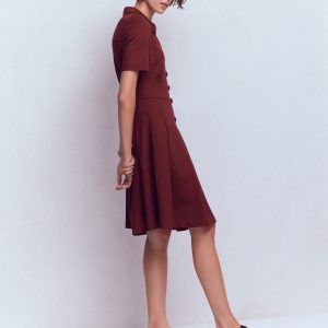 Bridget Ponte Short Dress-Deep Wisteria