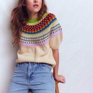 Margot Puff Sleeve T-Shirt-Oatmeal Melange