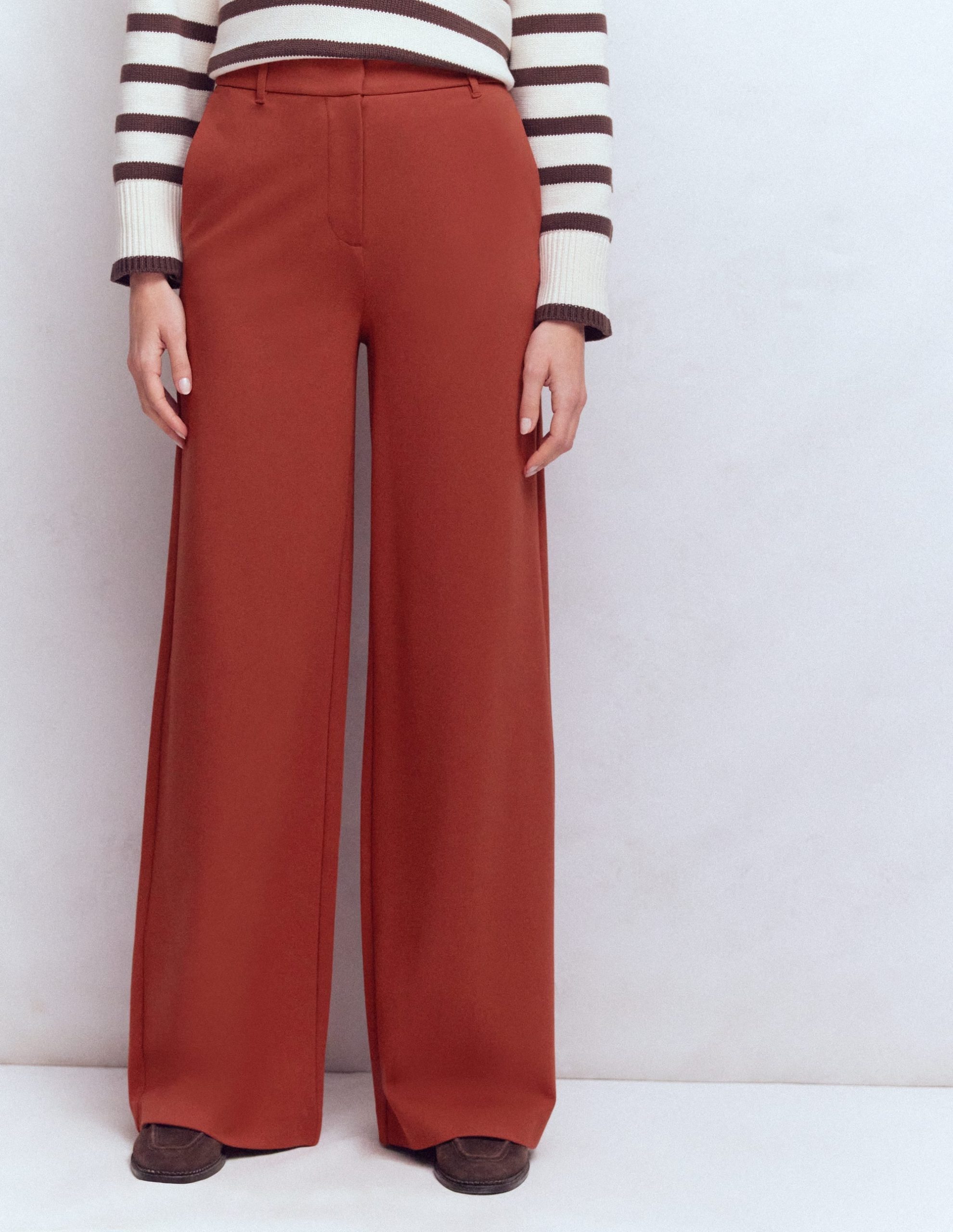 Belgravia Ponte Pants-Burnt Orange - Image 4