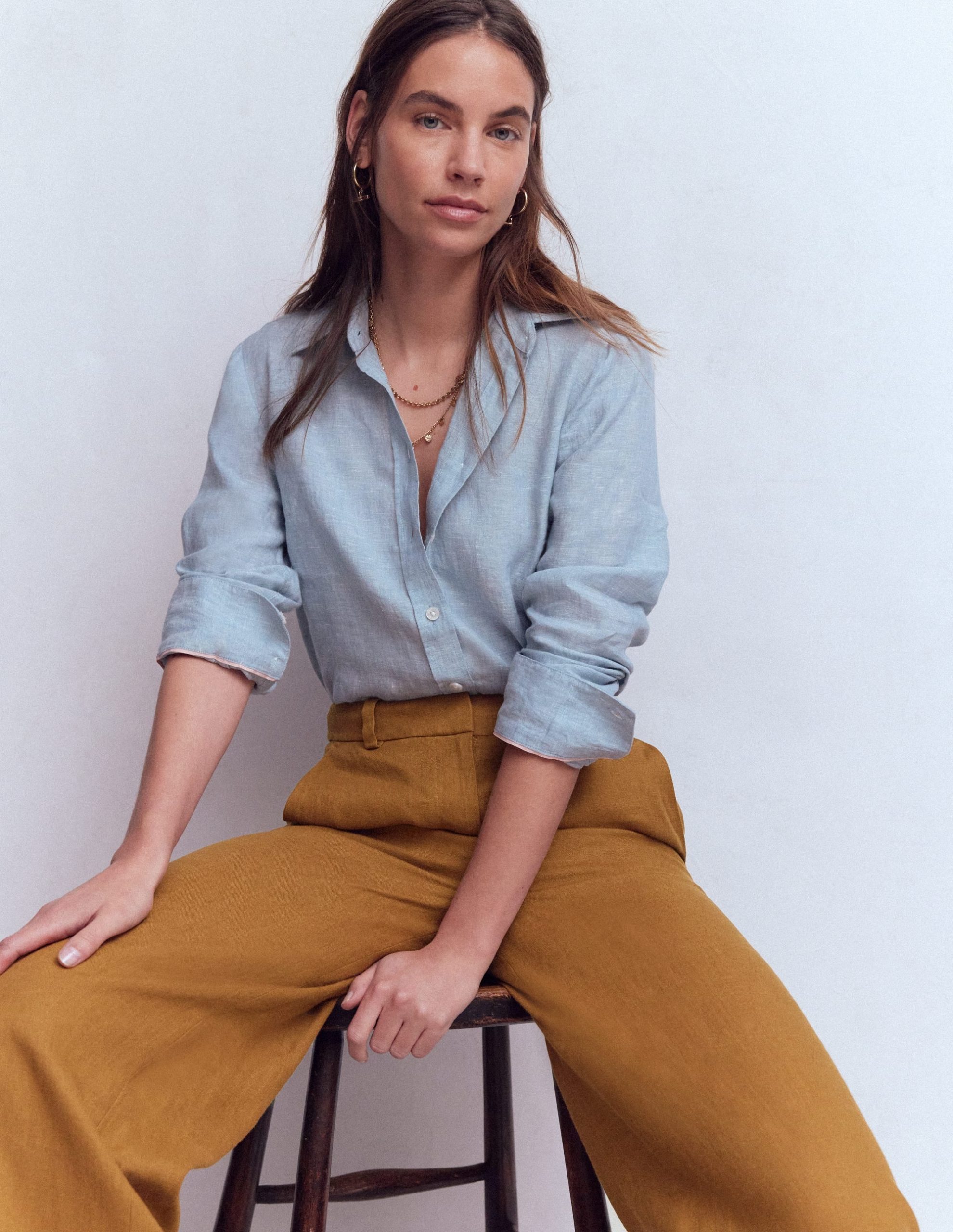 Belgravia Linen Pants-GINGERBREAD