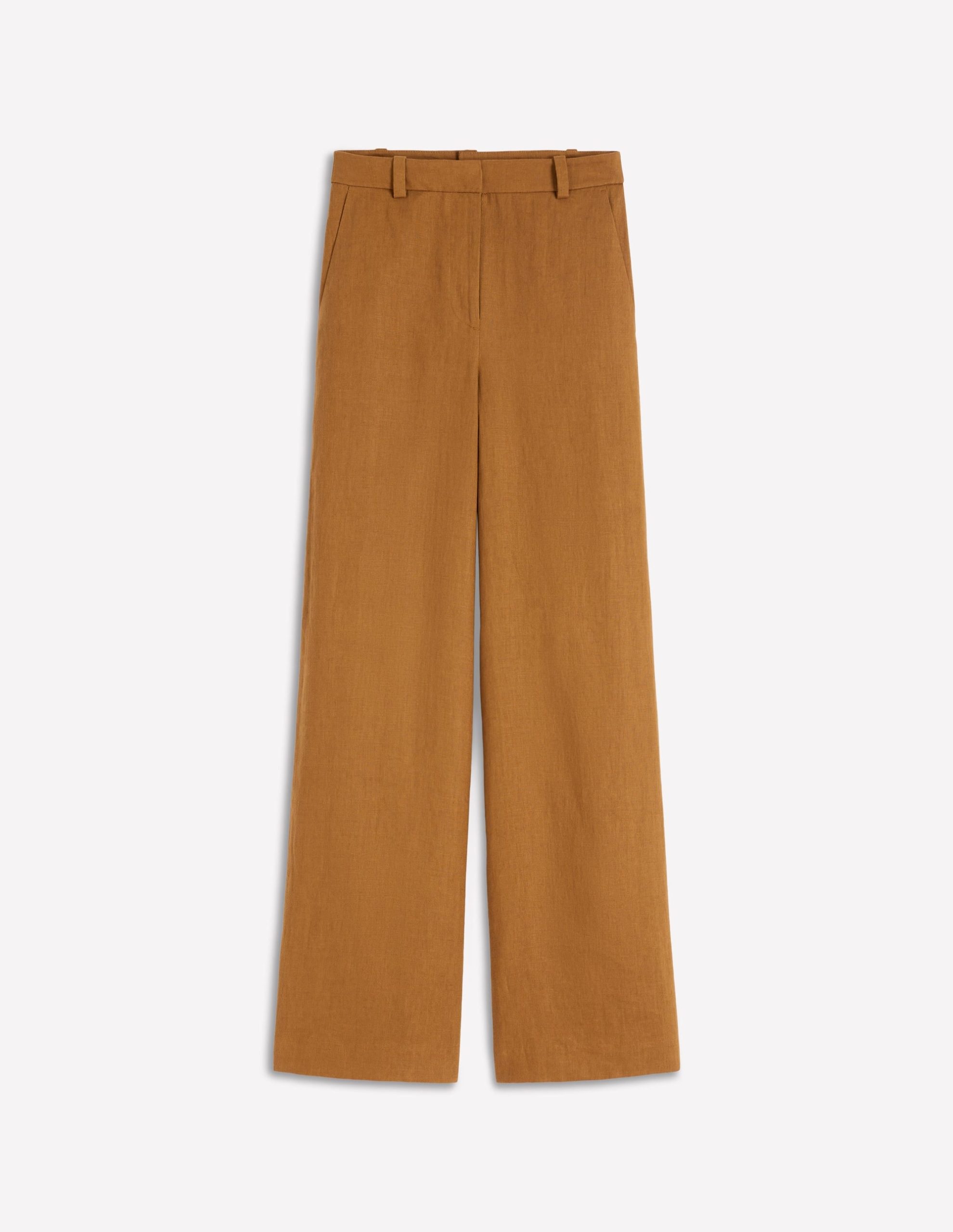 Belgravia Linen Pants-GINGERBREAD - Image 5