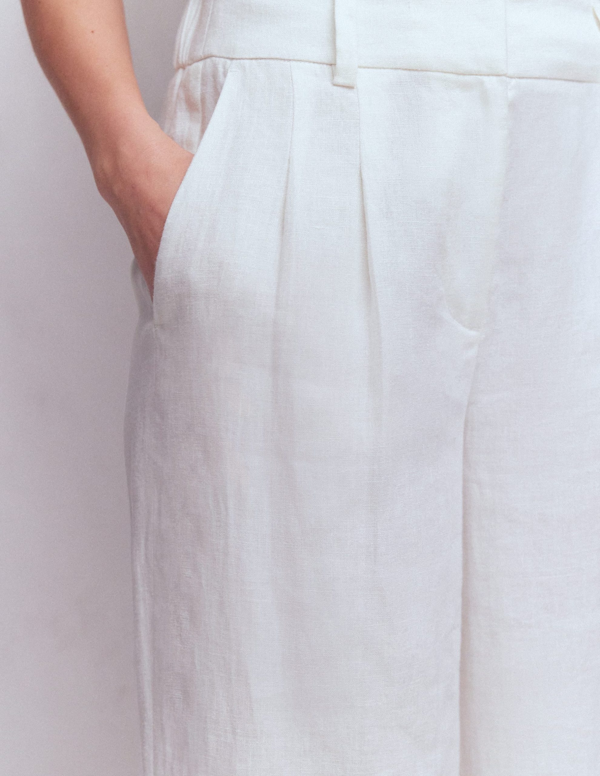 Kensington Linen Pants-White - Image 2