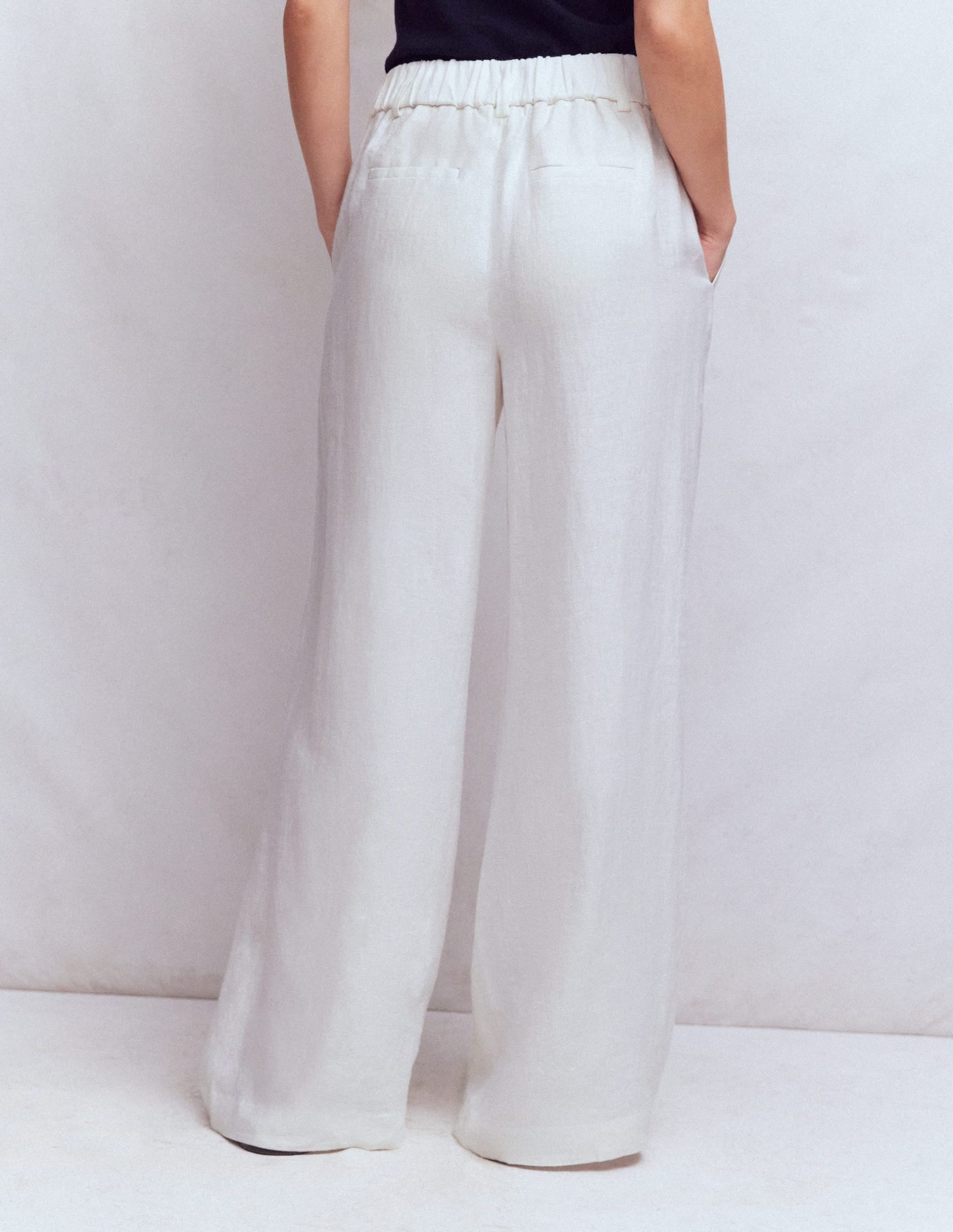 Kensington Linen Pants-White - Image 3