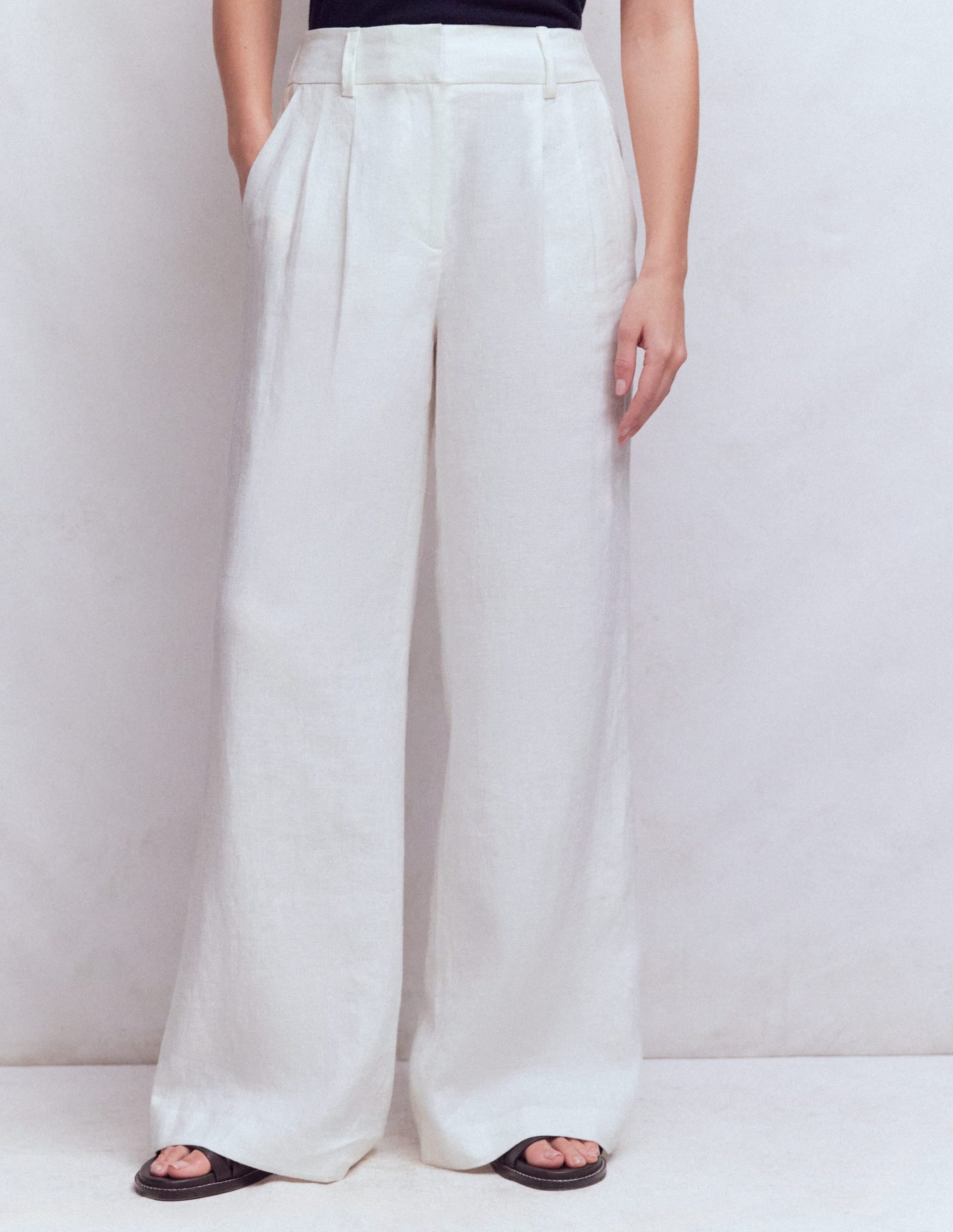 Kensington Linen Pants-White - Image 4