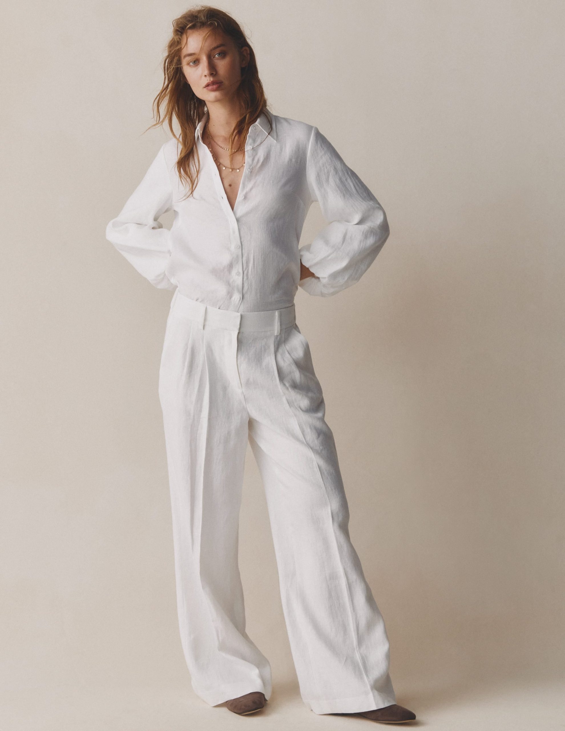 Kensington Linen Pants-White - Image 6