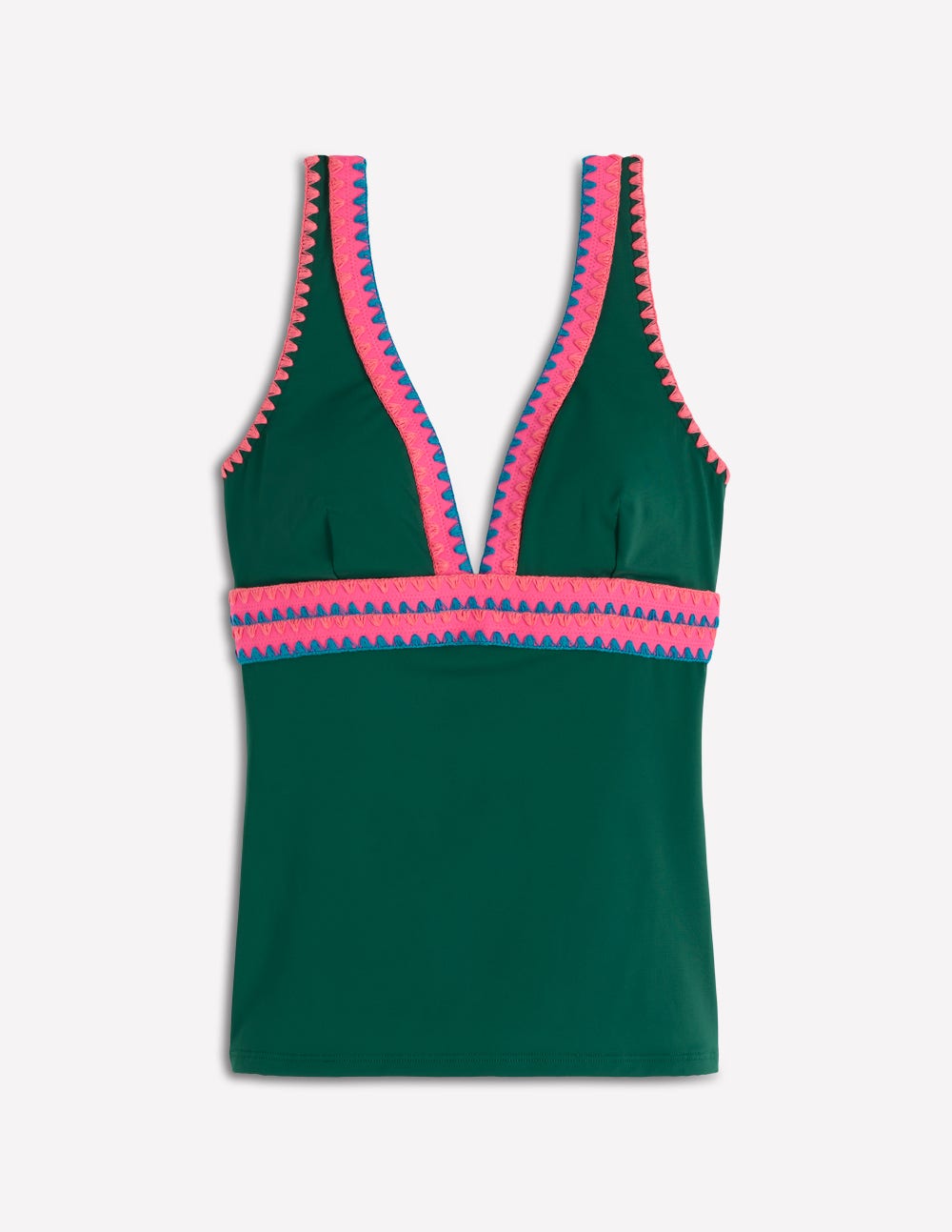 Porto Tankini Top-Mangrove Green. Embroidery - Image 7