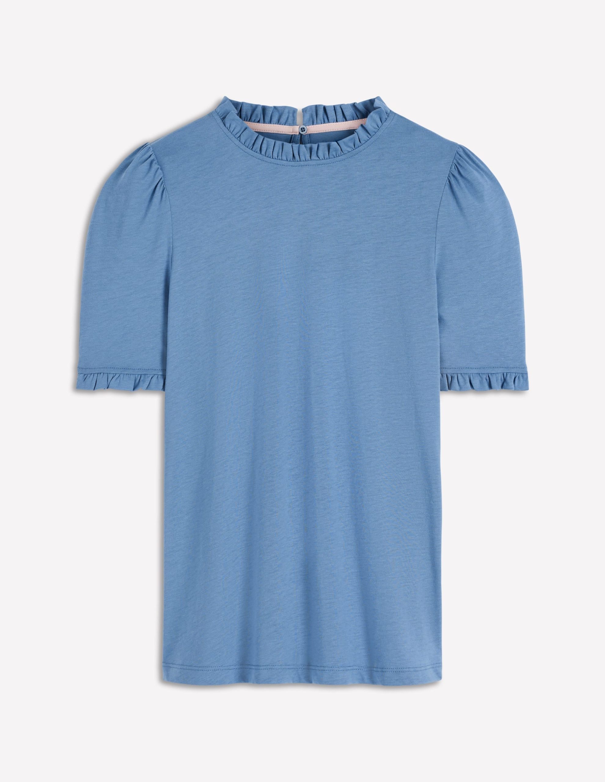 Supersoft Frill Detail T-shirt-Captains Blue - Image 7