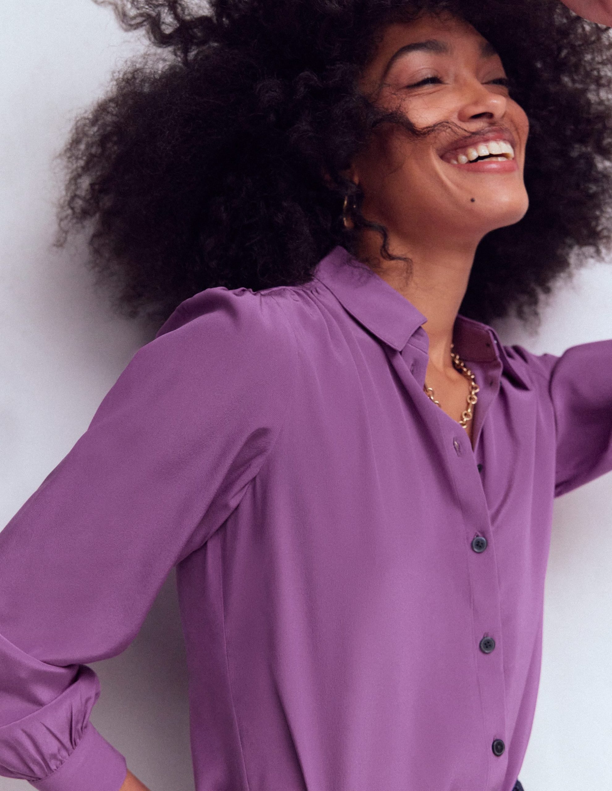 Sara Silk Shirt-Damson - Image 2