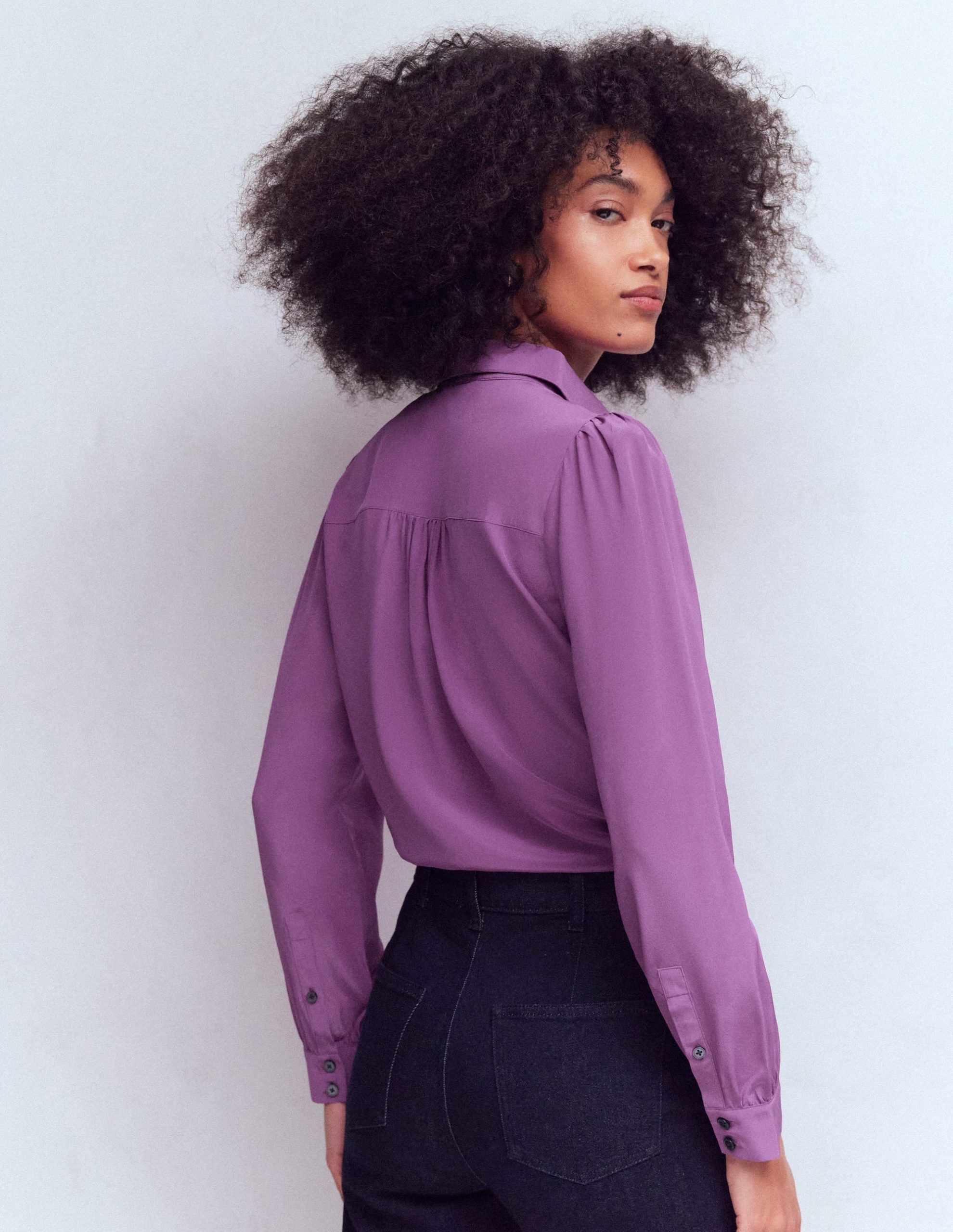 Sara Silk Shirt-Damson - Image 3