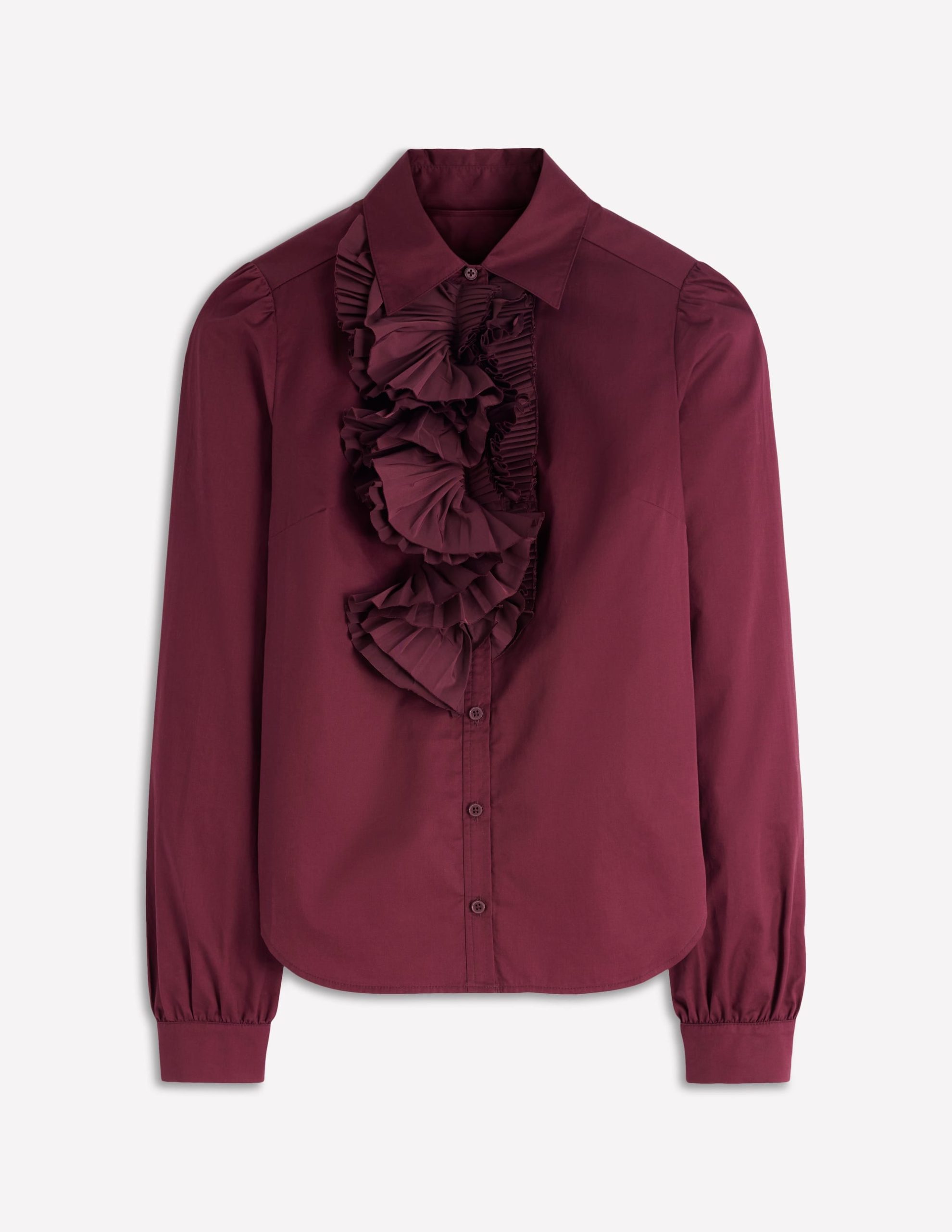 Cara Ruffle Shirt-Deep Wisteria - Image 5