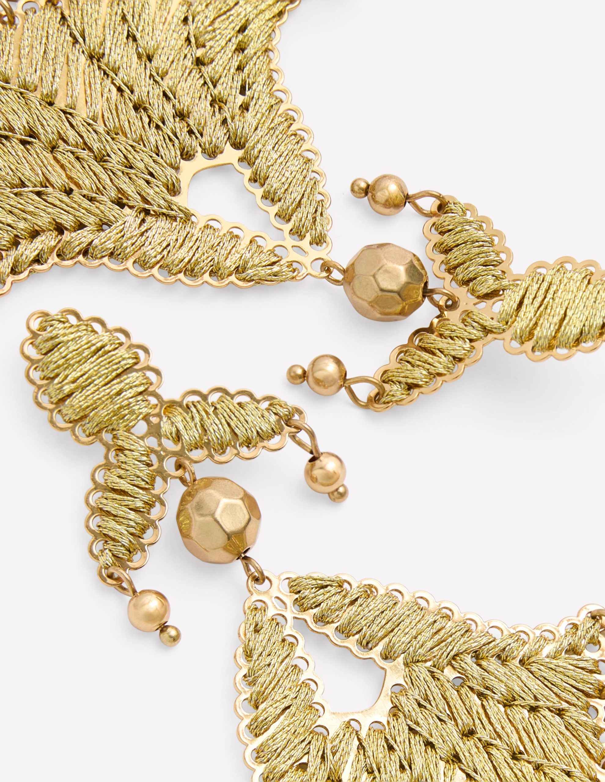 Mega Motif Earrings-Gold Colour - Image 3